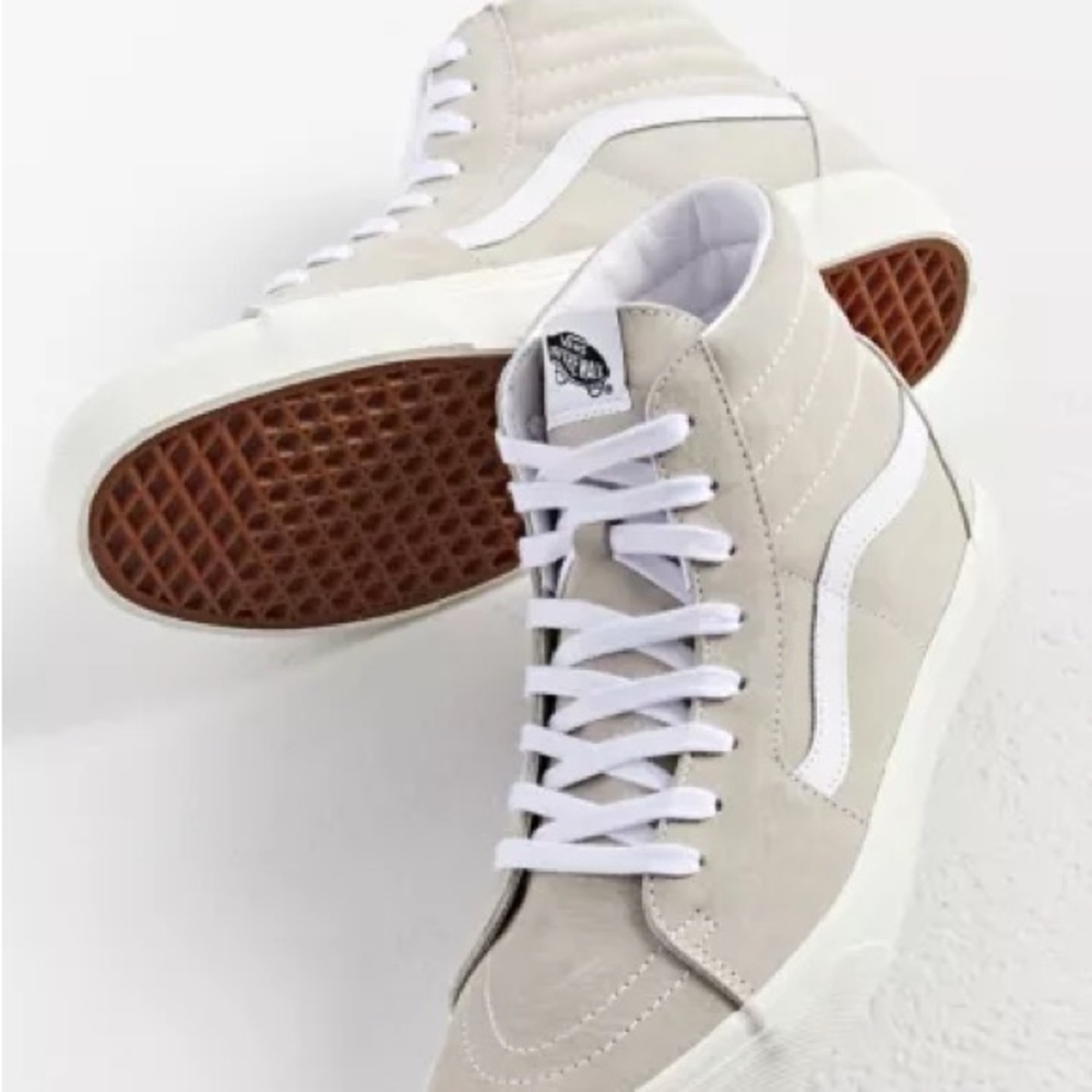 Vans SK8-Hi suede sneakers in oatmeal